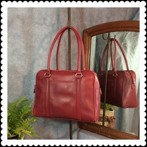 Talbot's Red Leather Satchel